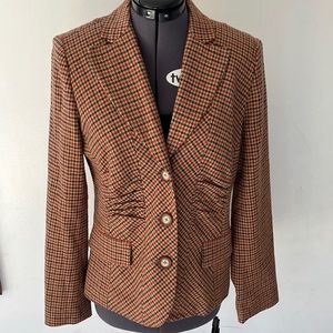 Sundance Brown and Orange Plaid Jacket